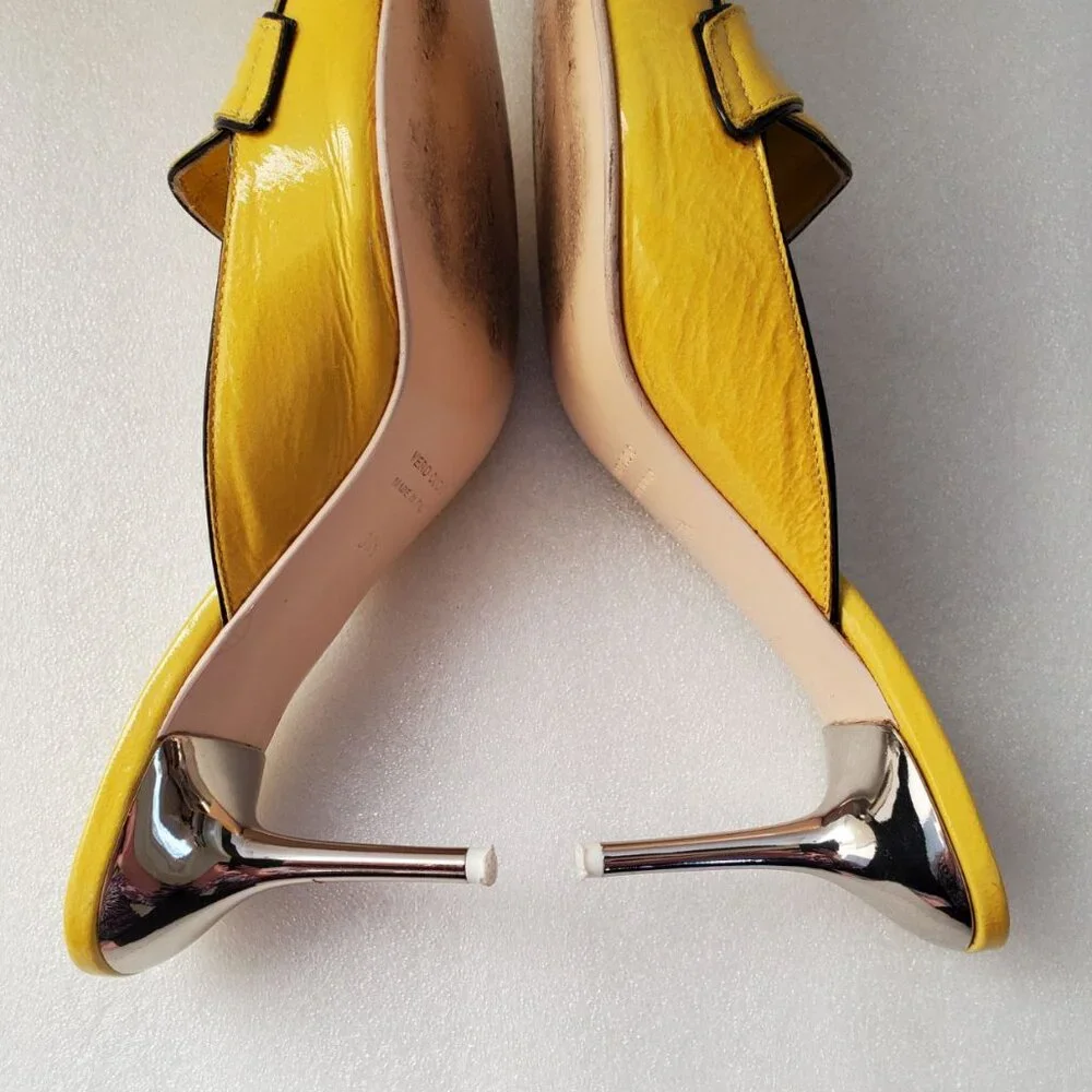 Vero Guoio Patent Leather Shoe Wedge. Size 38 ½ - Picture 8 of 12